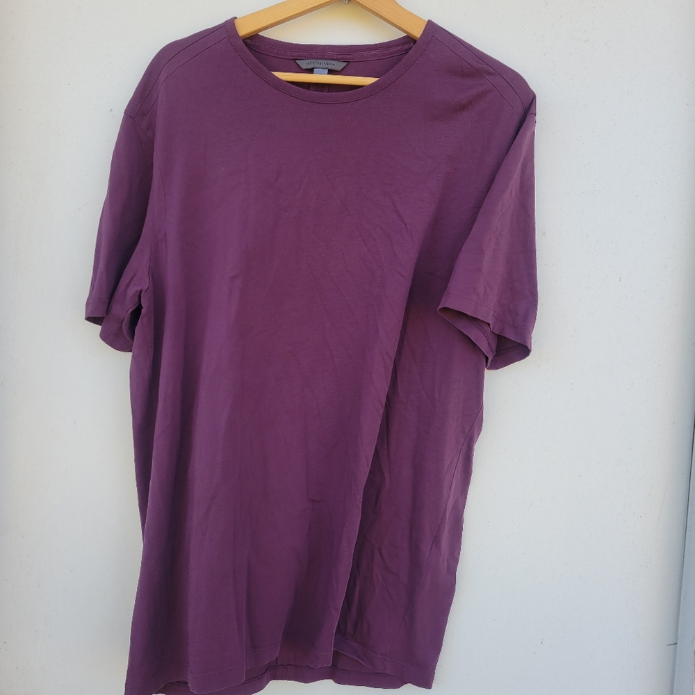 John Varvatos Sabine Tee T-Shirt Mens Size 100% Pima Cotton K3136W2 Plum Large